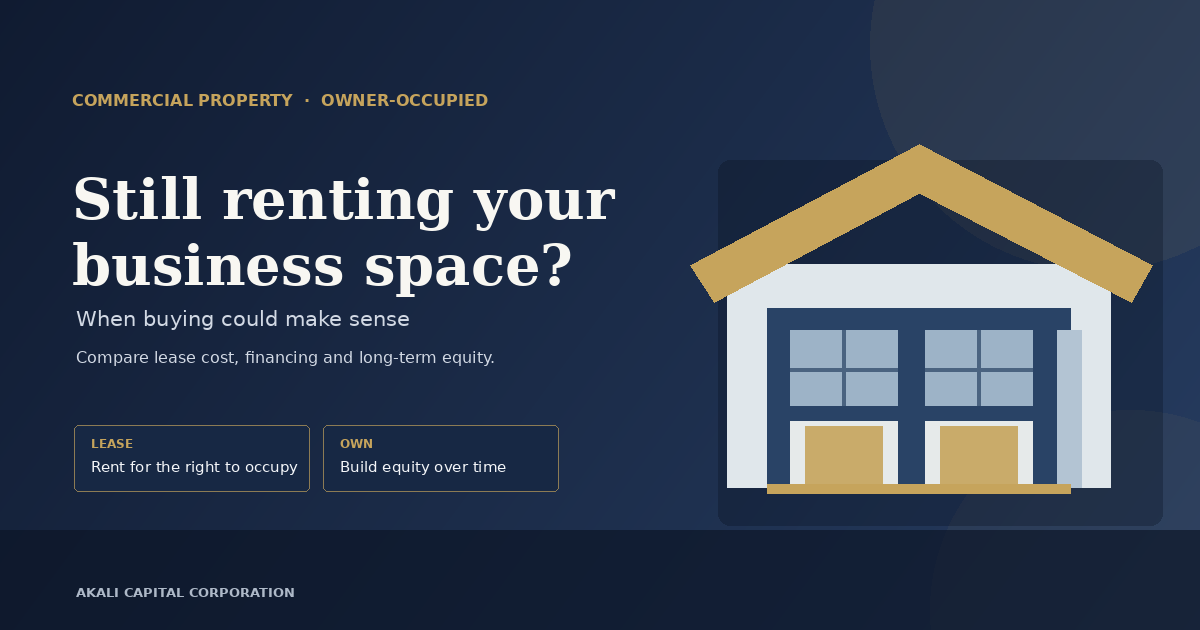Still renting your business space? Compare leasing with ownership.